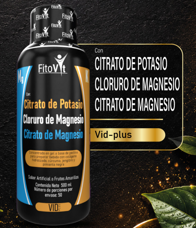 🍋 500 ml - FitoVit Vid-Plus Citrato de Potasio y Magnesio