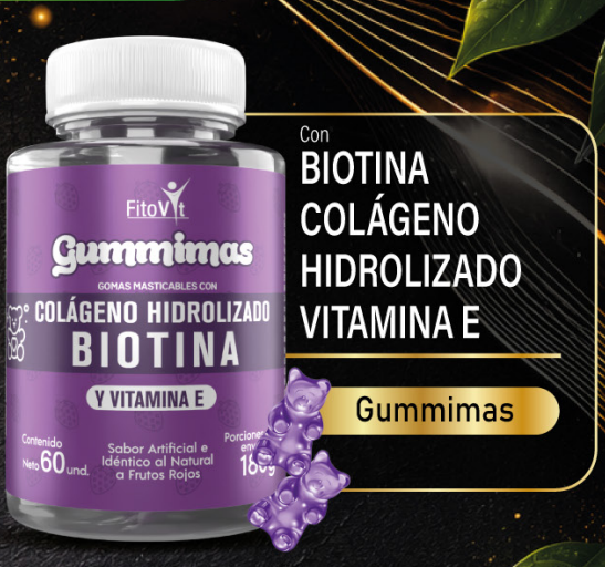 🍓 Colágeno Hidrolizado - Biotina Gummies