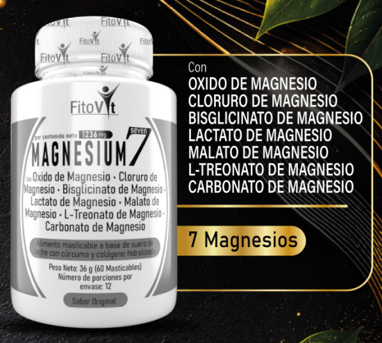🥛 Magnesium 7 Pastillas Masticables